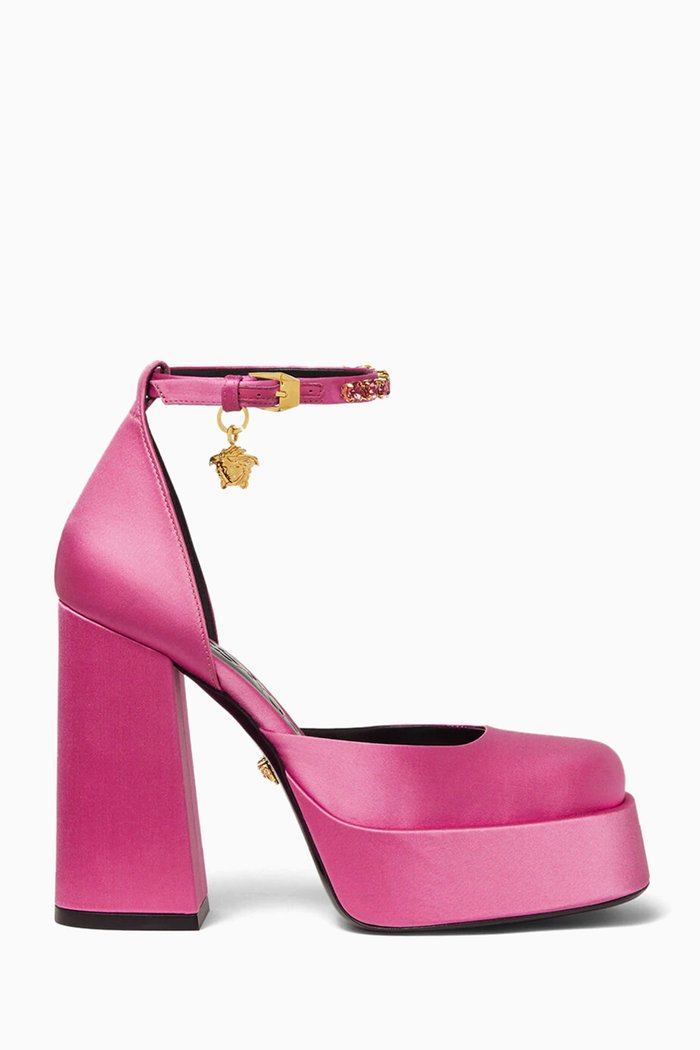 

Aevitas 120 Single Platform Pumps in Satin, Pink