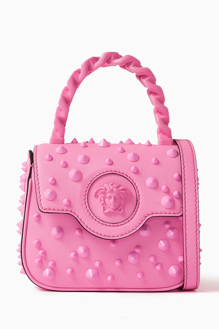 

Mini La Medusa Spiked Bag in Leather, Pink