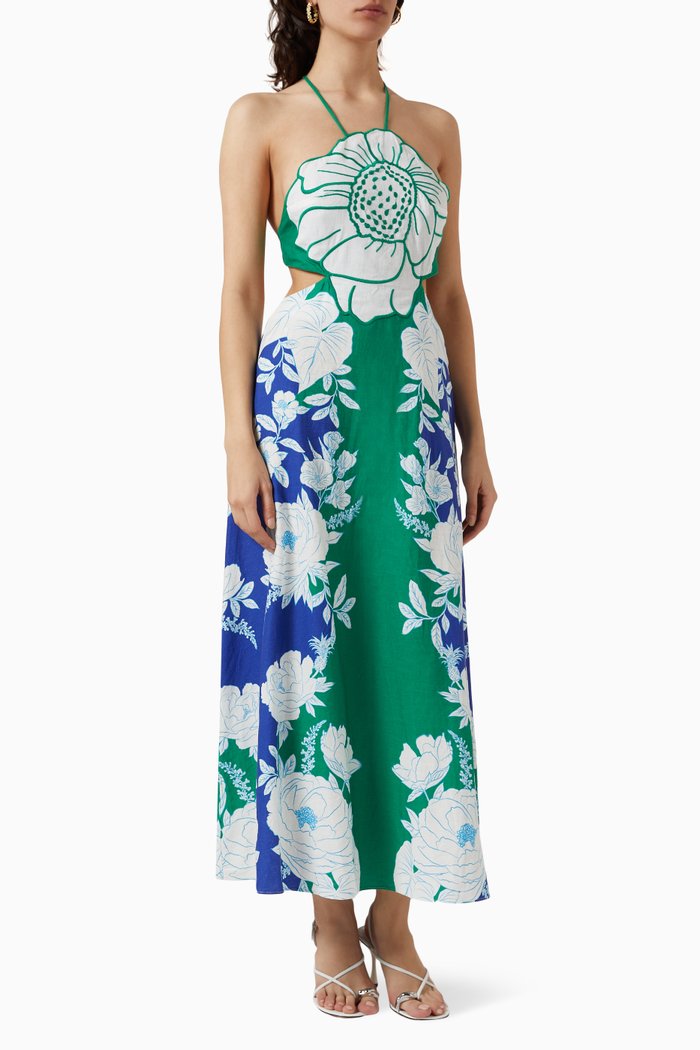 

Soft Garden Flower Dress, Blue