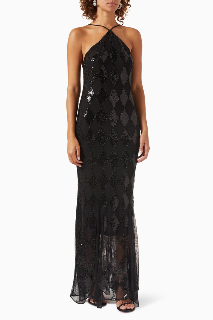 

Grimaldi Embellished Maxi Dress, Black