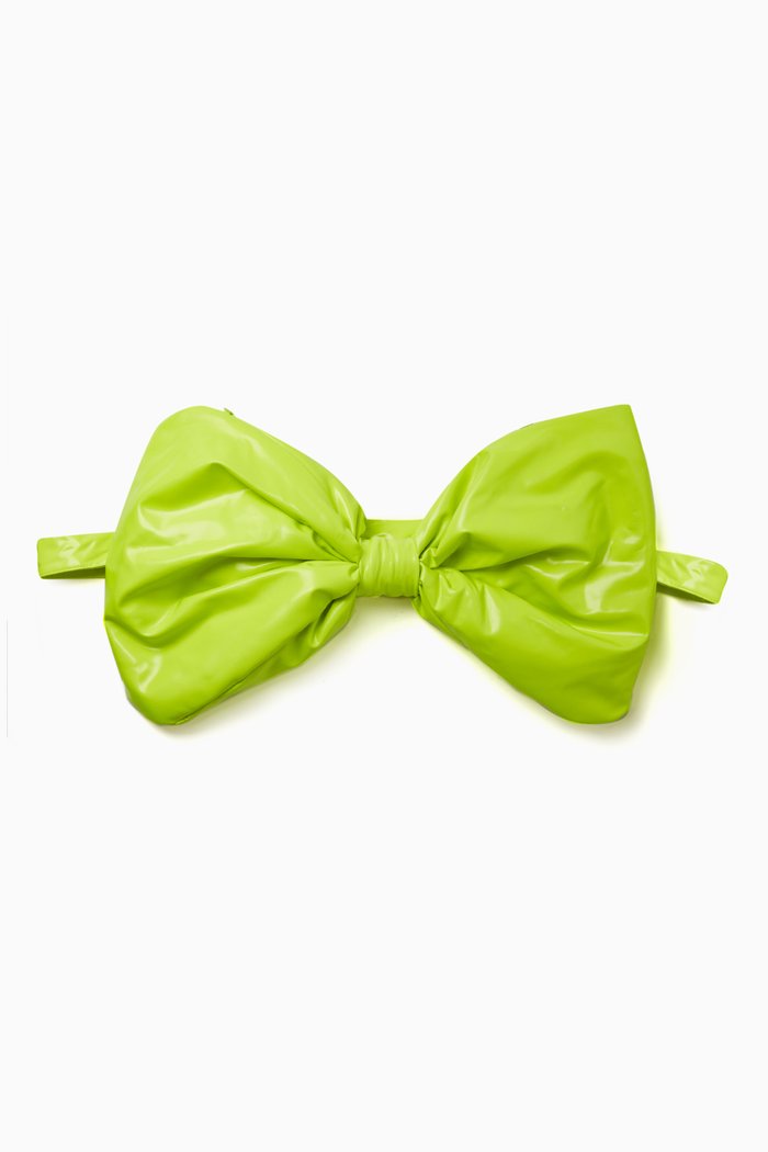 Bow-shaped Belt Bag in Polyester, Yellow