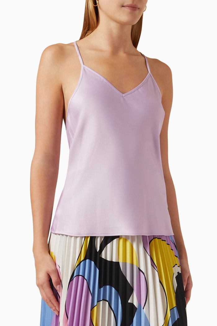 

Balance Top in Satin, Purple