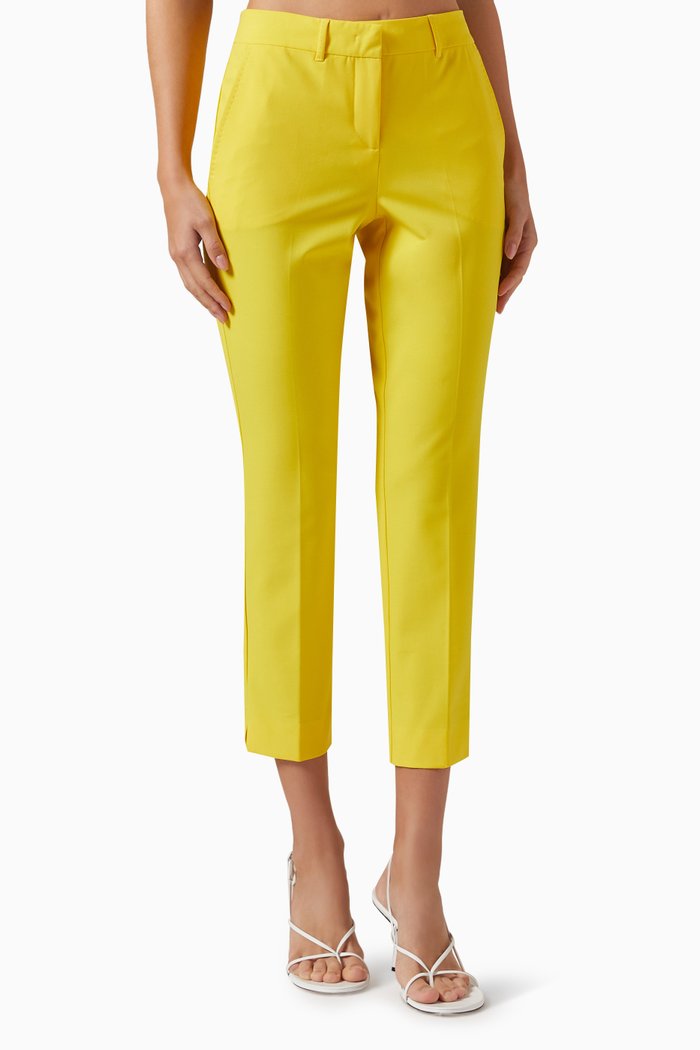

Diluvio Slim-fit Pants in Viscose-canvas, Yellow