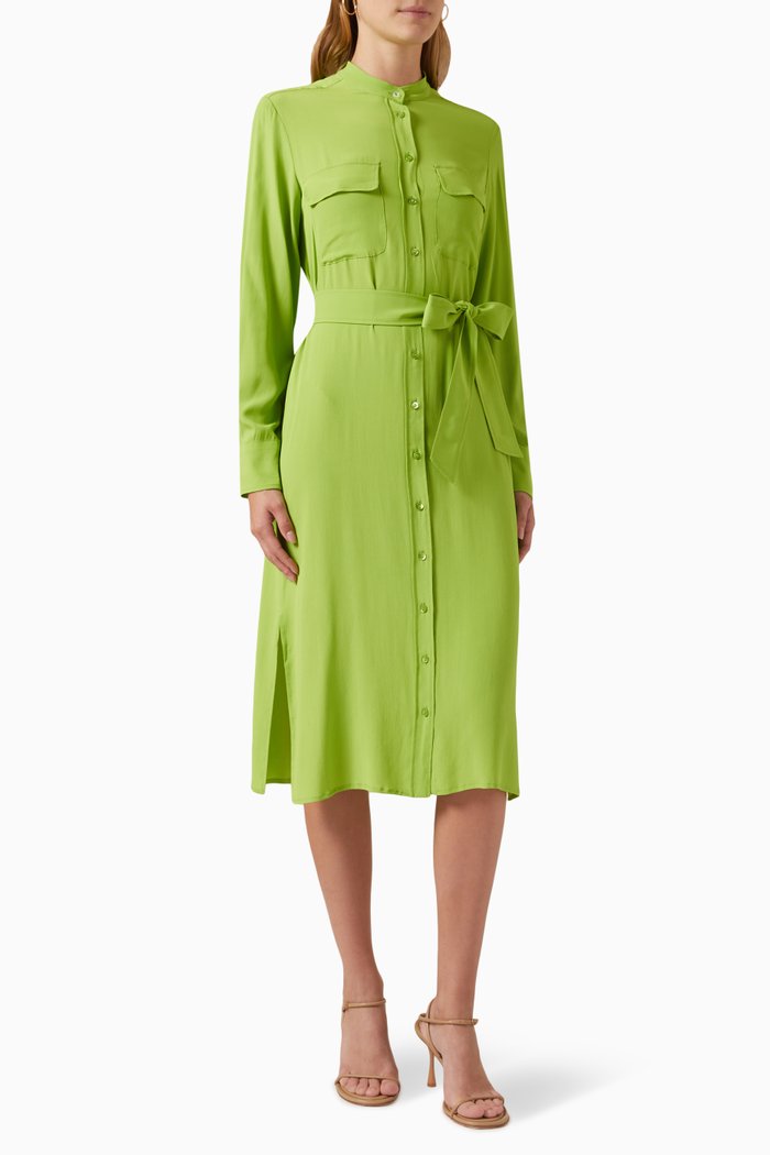 

Oporto Shirt Dress, Green