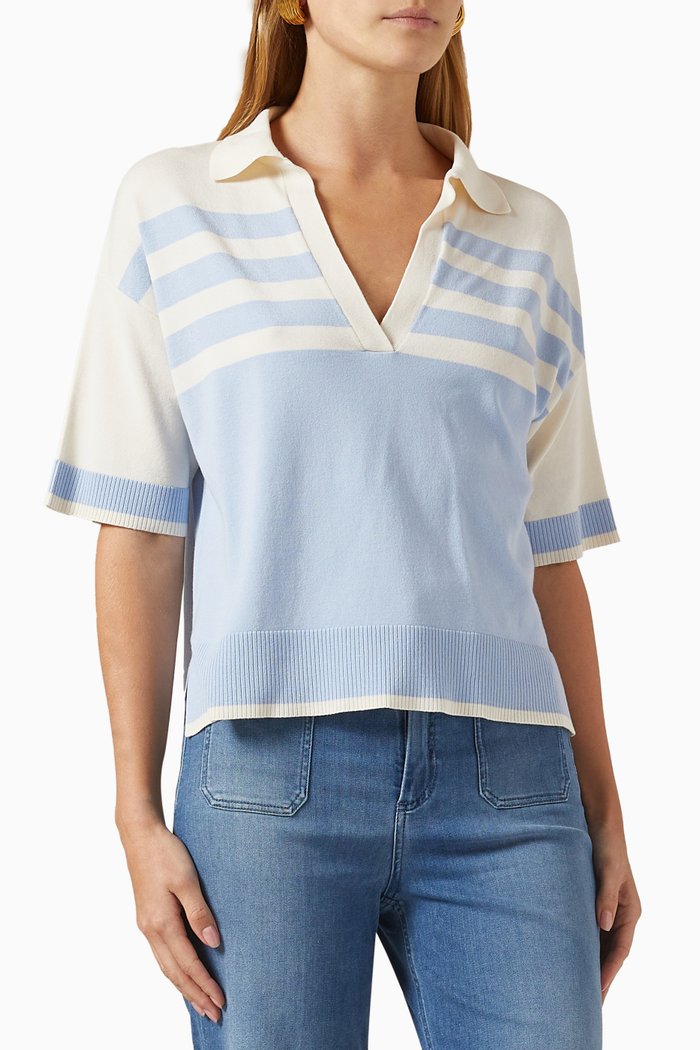 

Emblema Top in Knit, Blue