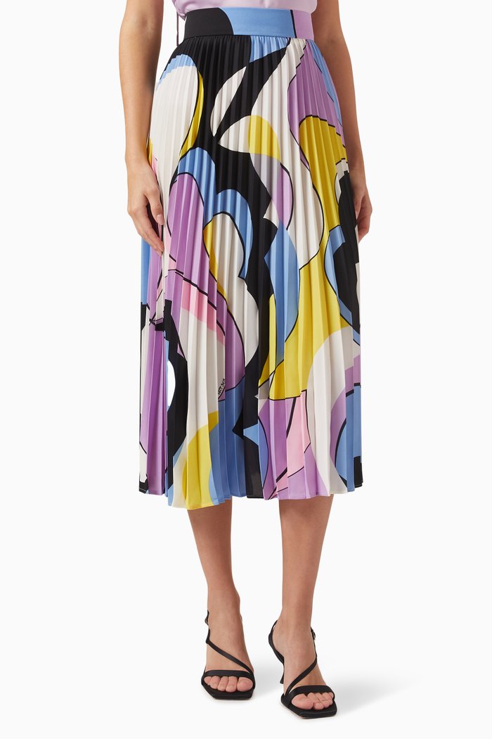 

Svago Midi Skirt in Satin, Purple