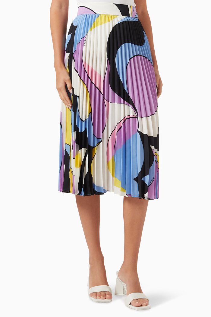 

Svago Midi Skirt in Satin, Purple