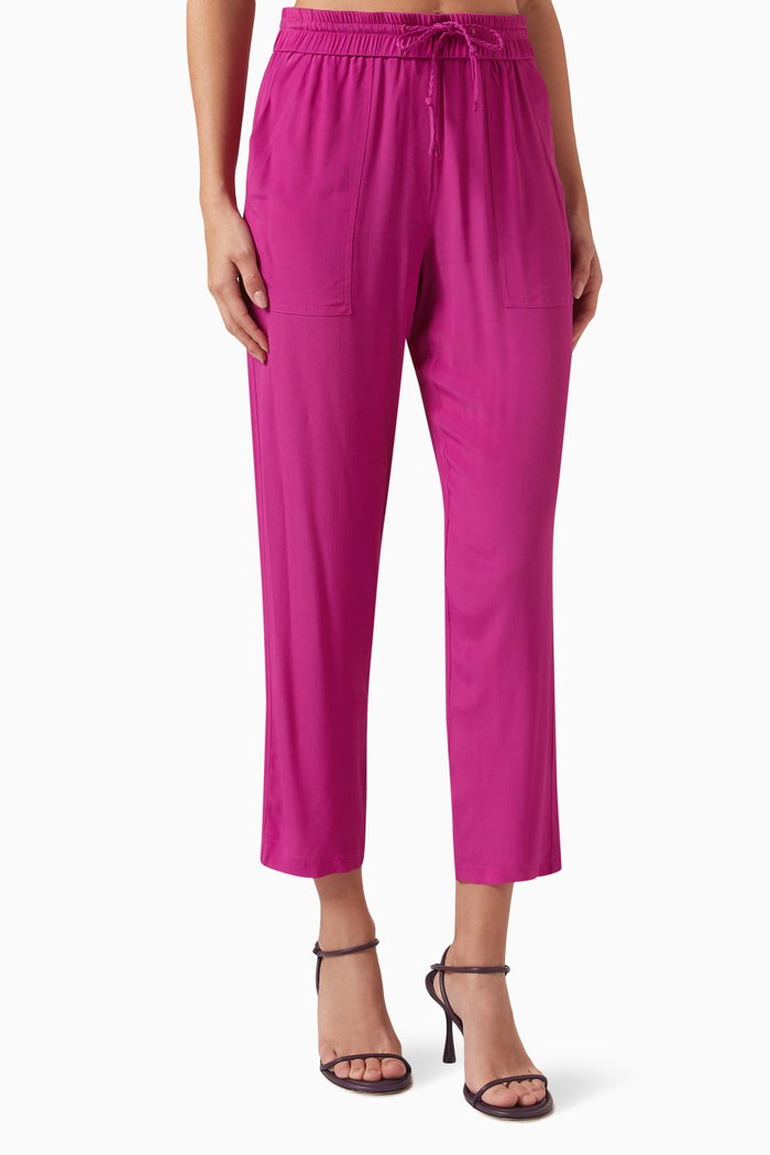 

Valreas Pants in Silk-blend Crepe de Chine, Pink