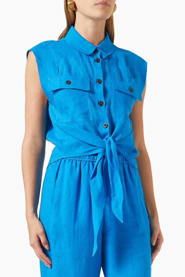 

Magico Shirt in Linen, Blue