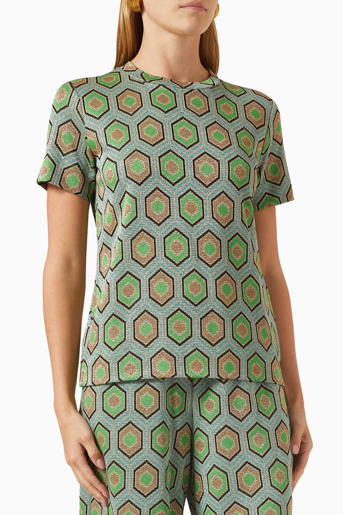 

Nastro T-shirt in Jacquard, Green