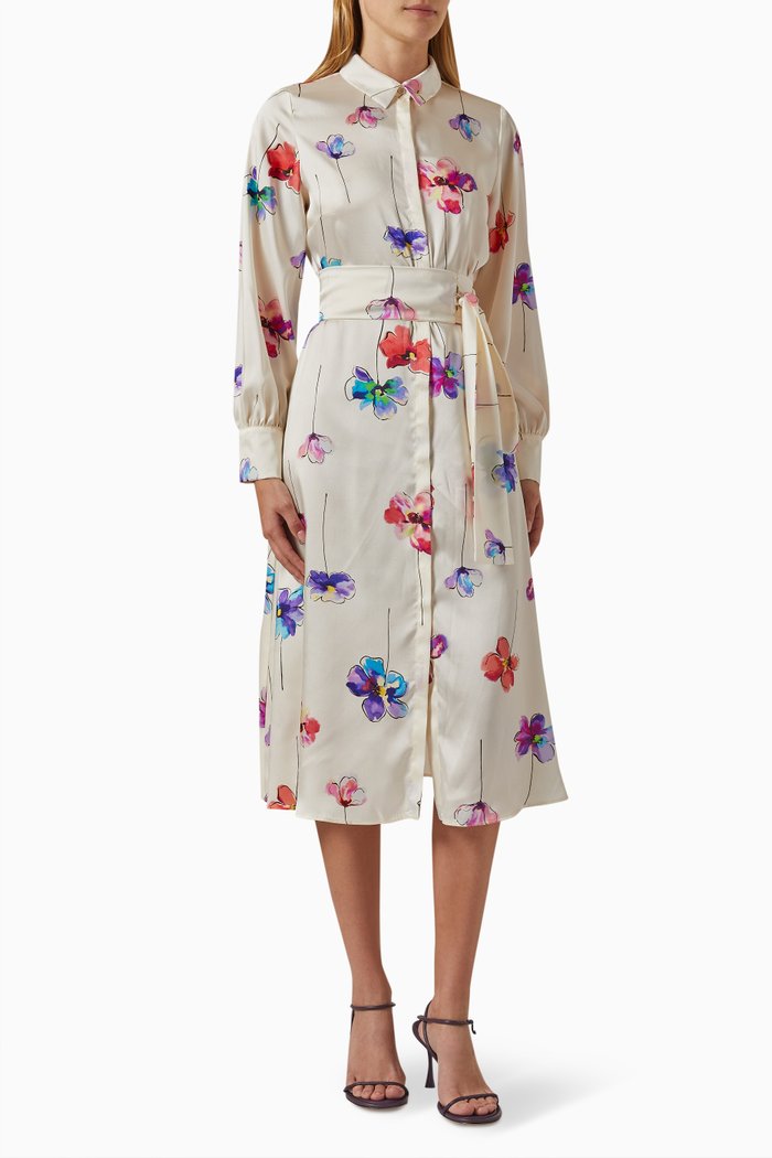 

Tales Shirt Dress in Twill, Neutral