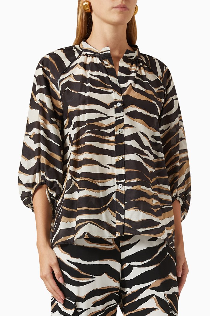 

Baltico Shirt in Silk Blend, Black
