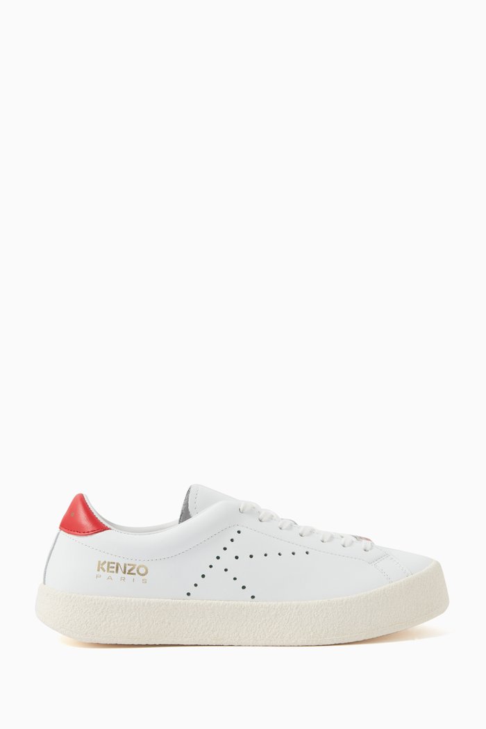 

Logo Low-top Sneakers in Leather, White