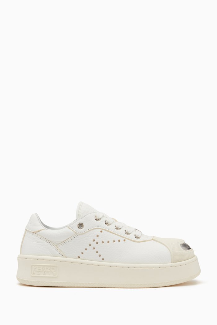 

Kenzo Hoops Sneakers in Leather, White