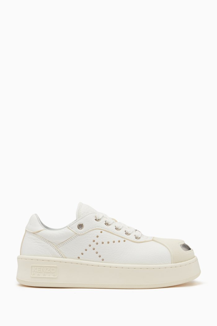 

Kenzo Hoops Sneakers in Leather, White