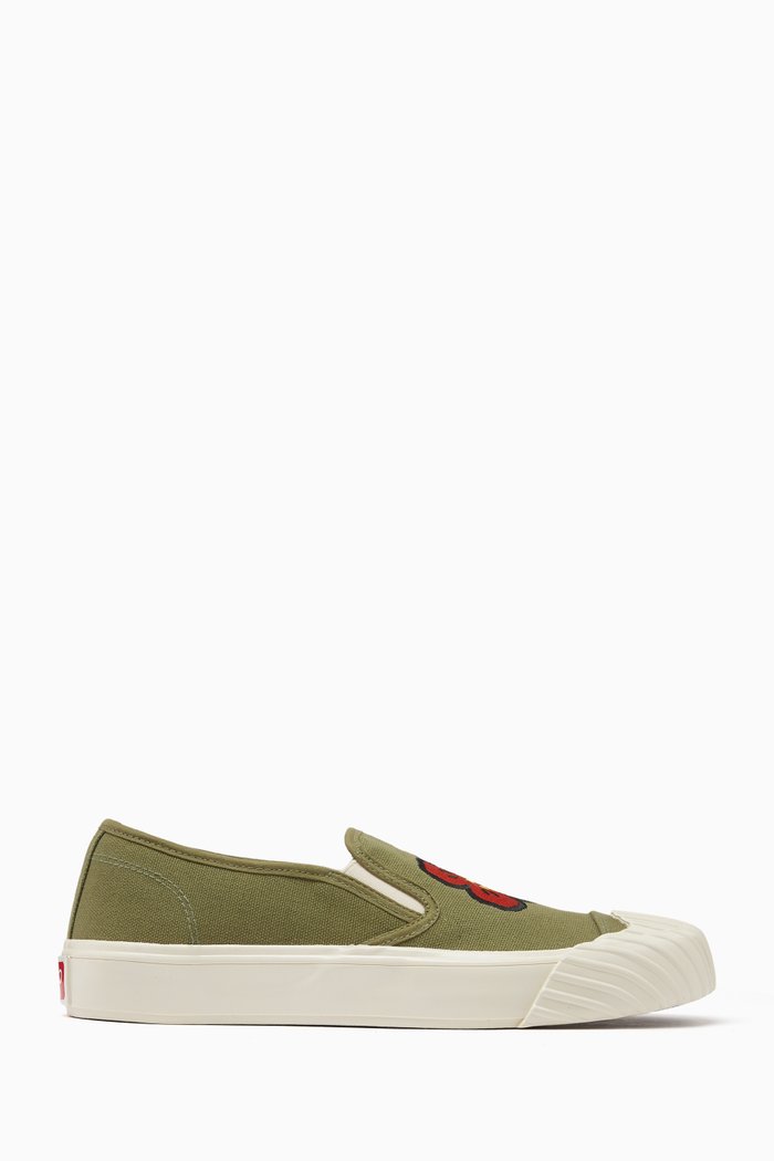

Kenzoschool Boke Flower Slip-on Sneakers in Canvas, Brown