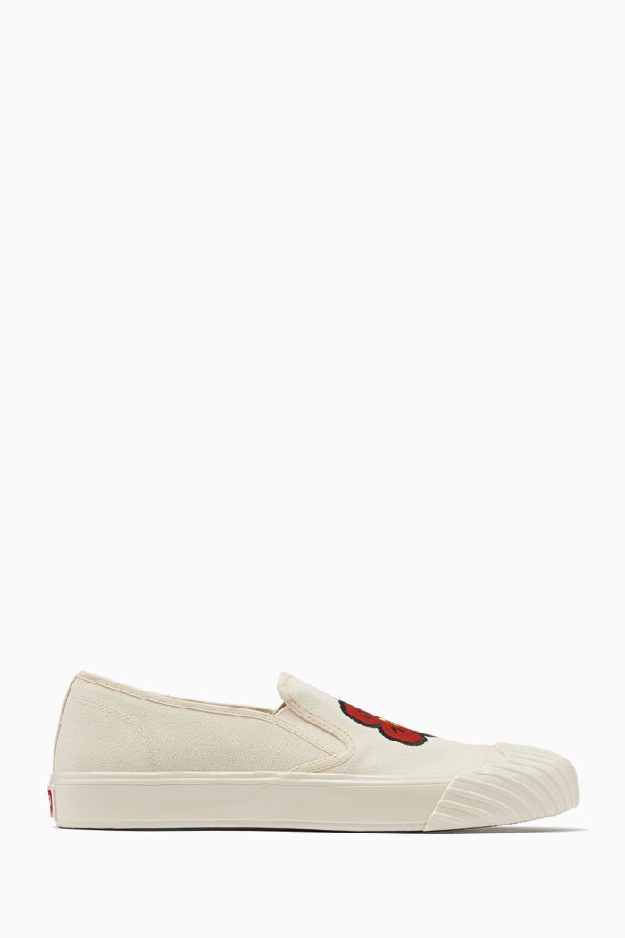 

Kenzoschool Slip-on Sneakers in Canvas, Neutral