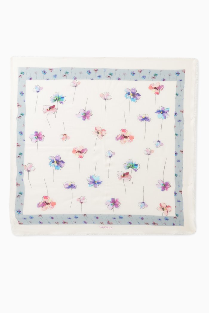 

Energy Floral-print Neckerchief in Modal, Neutral