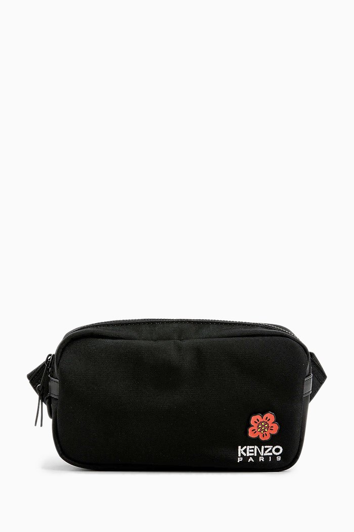 

Boke Floral Crossbody Belt Bag in Nylon, Black