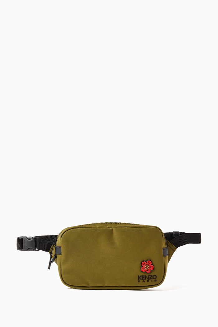

Boke Floral Crossbody Belt Bag in Nylon, Brown