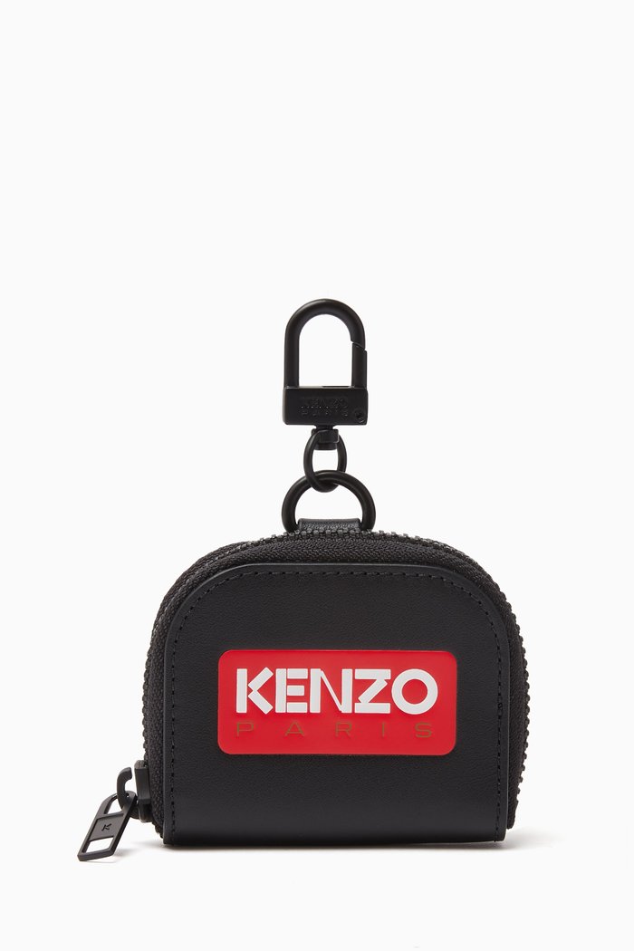 

Kenzo Paris AirPods Case in Leather, Black