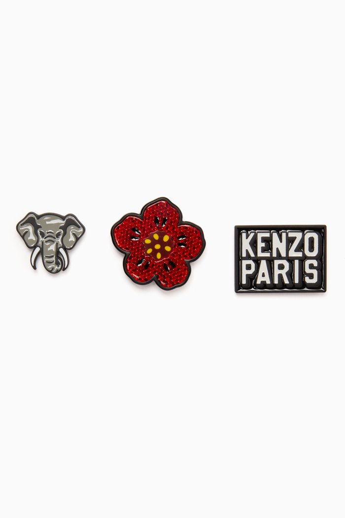 

Pin Broocn in Metal, Set of 3, Multicolour