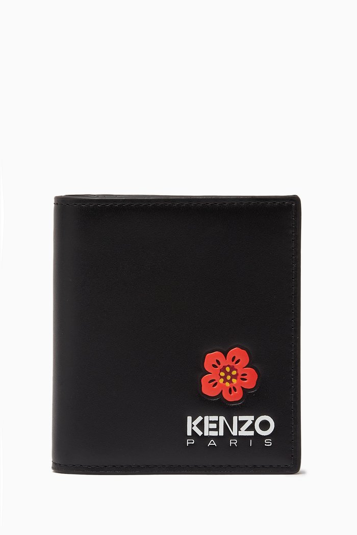 

Boke Foldable Wallet in Leather, Black
