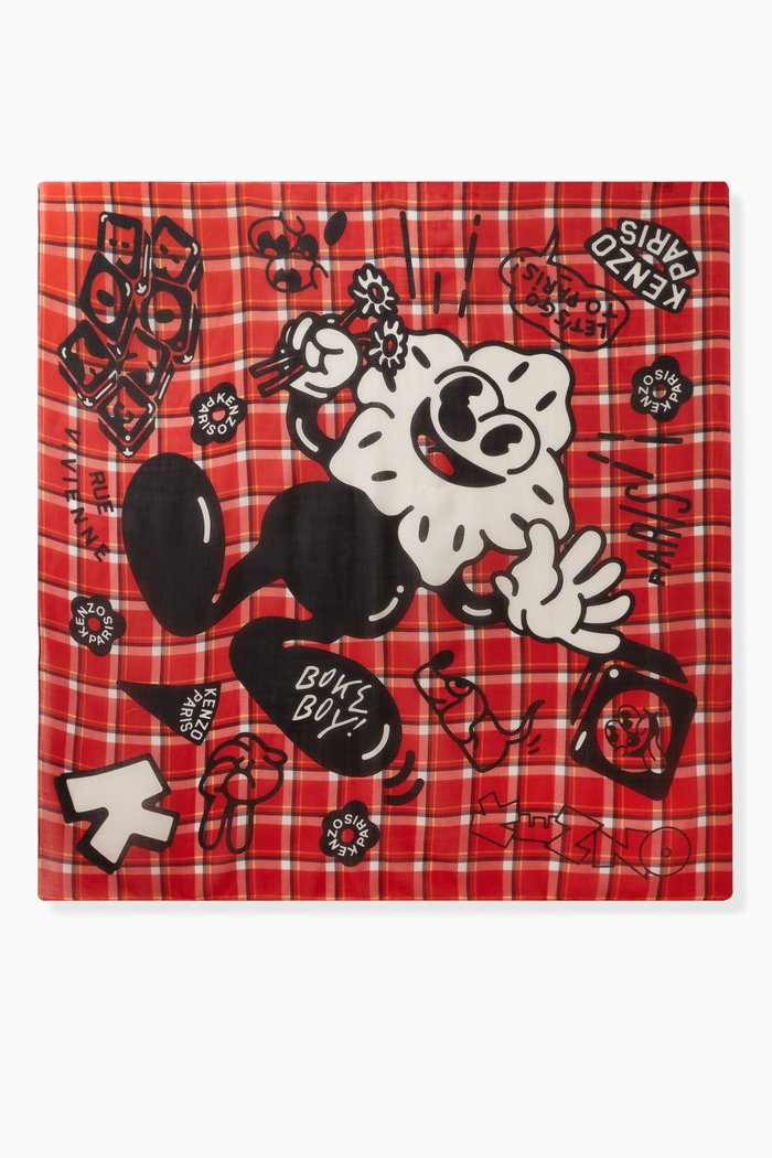 

Large Boke Boy Scarf in Wool, Red