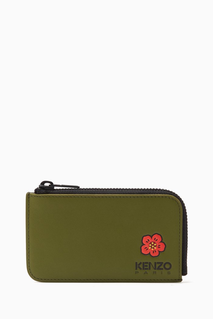 

Boke Flower Card Holder in Leather, Brown