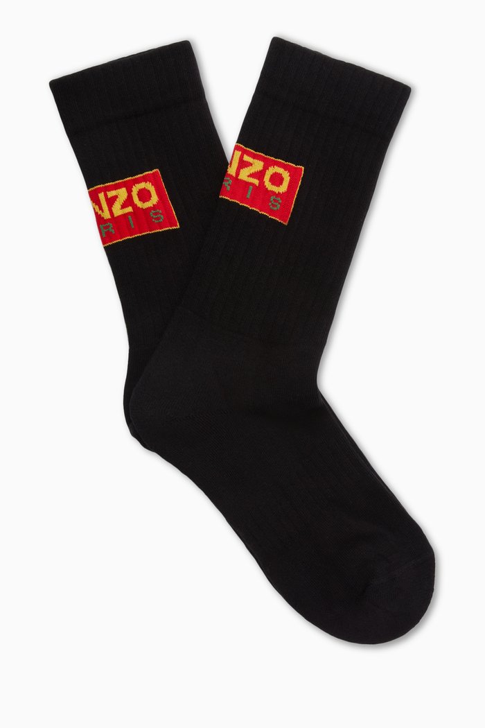 

Logo Socks in Cotton, Black