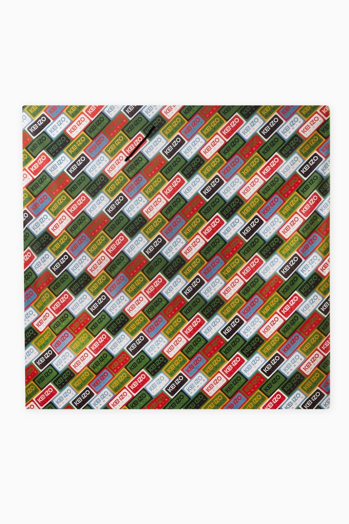 

Logo Bandana Scarf in Silk, Multicolour