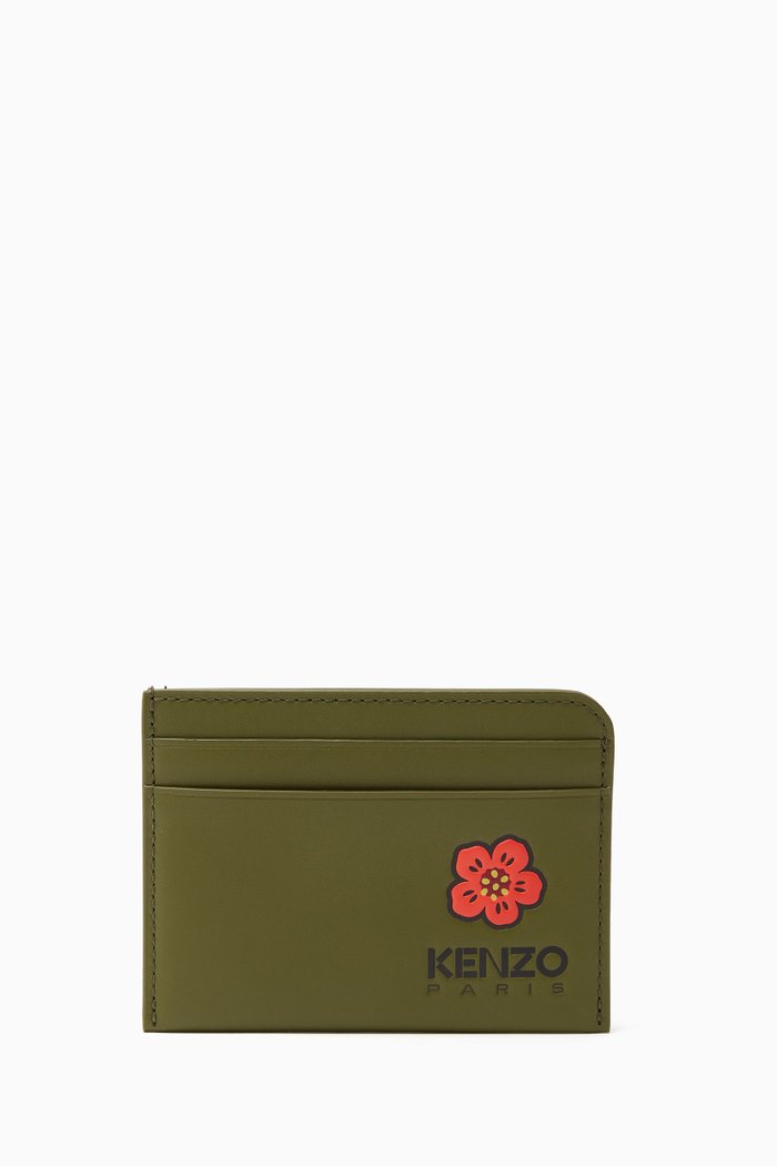 

Boke Flower Card Holder in Leather, Brown