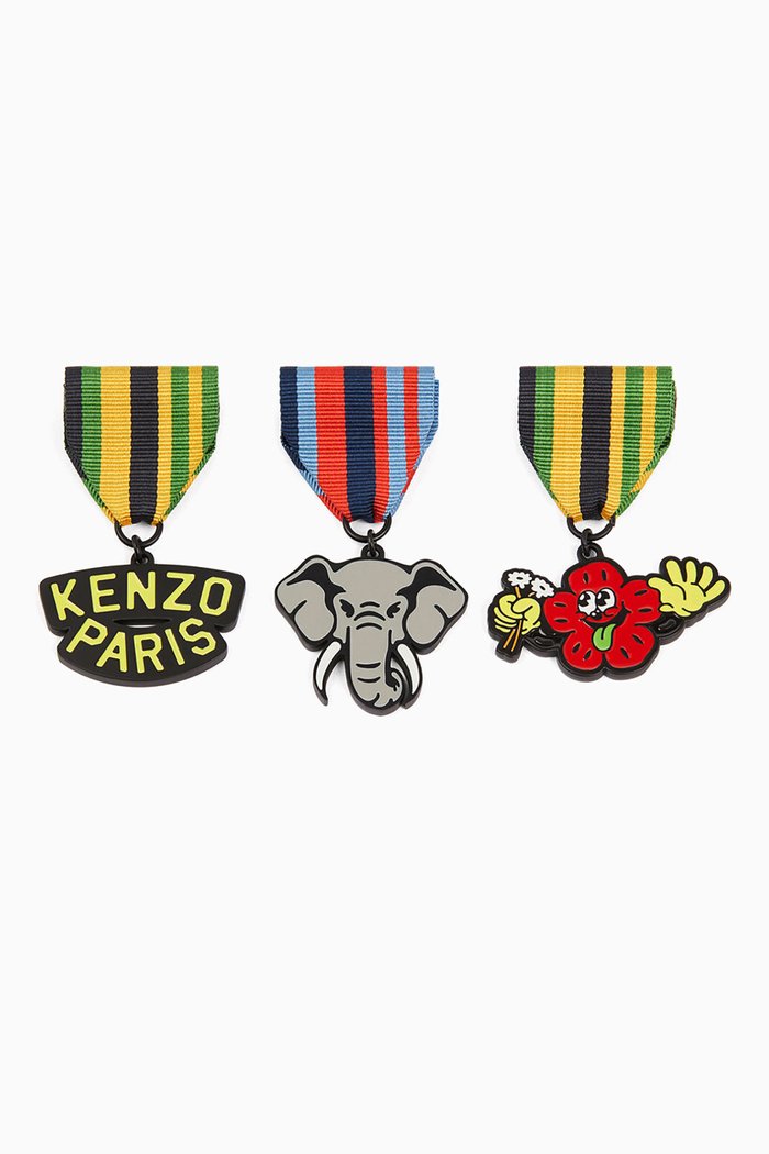 

Kenzo Stamp Medals, Set of Three, Multicolour