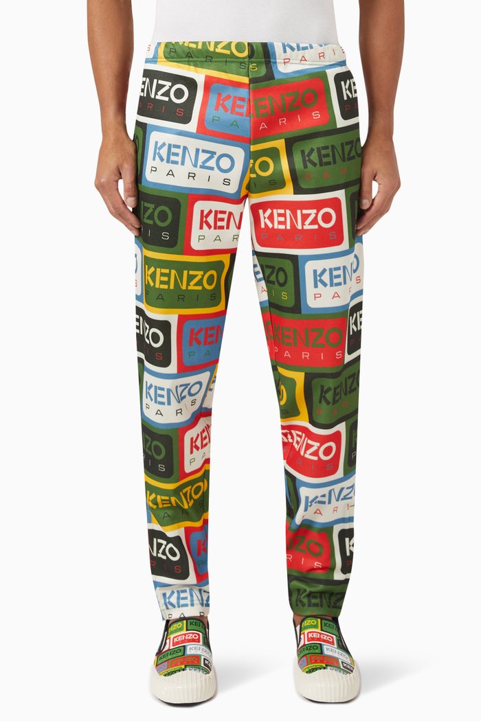 

Logo Labels Joggers in Cotton-blend, Multicolour