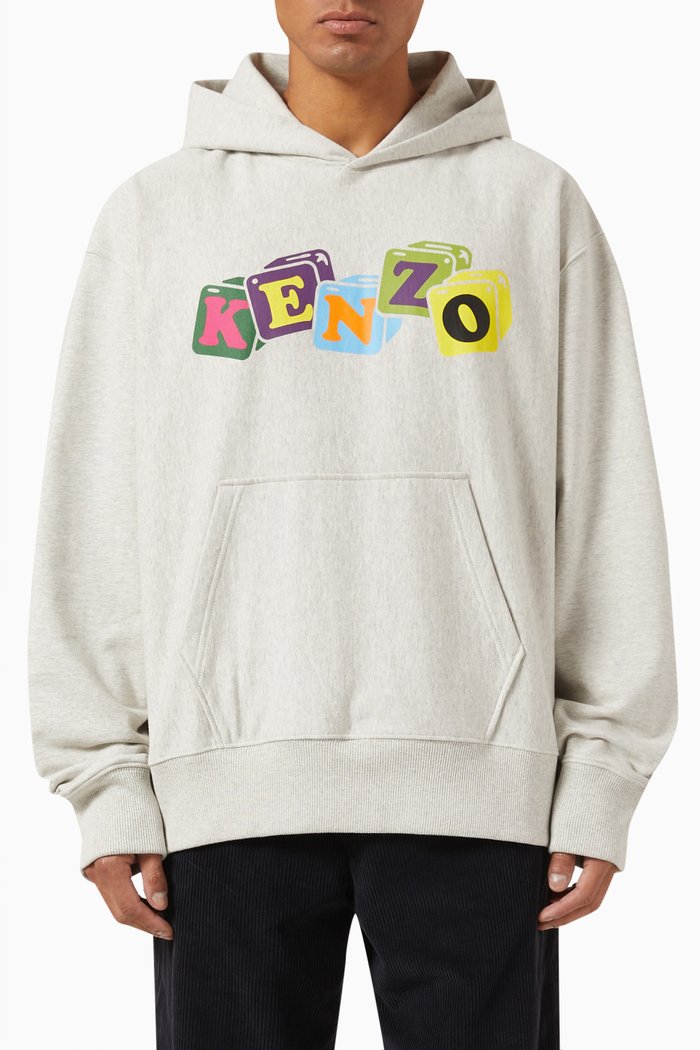 

Boke Boy Oversized Hoodie in Cotton, Grey