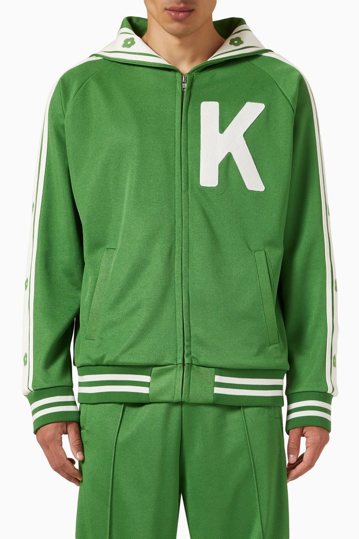 

Elephant Zipped Sweatshirt in Cotton, Green