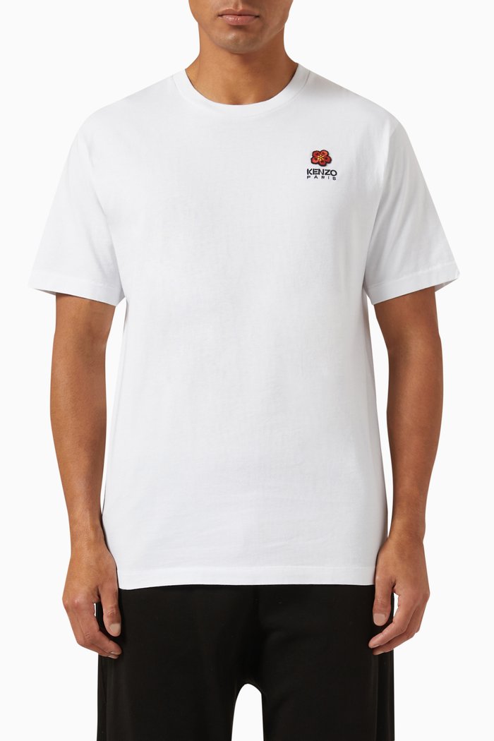 

Boke Flower Crest T-shirt in Cotton, White