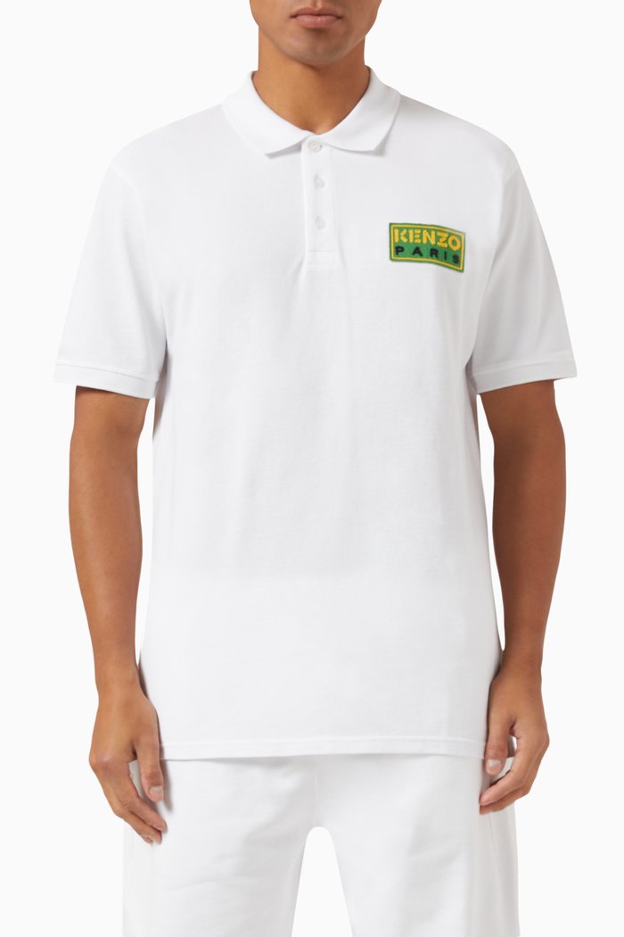 Paris Polo T-shirt in Cotton, White
