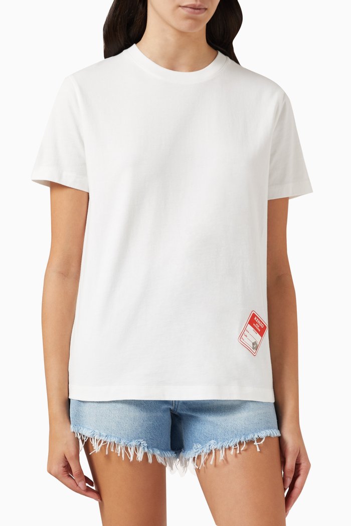 

Logo Patch T-shirt in Cotton, White