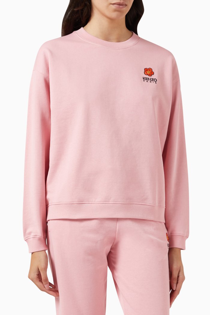 

Boke Flower Sweatshirt in Cotton, Pink