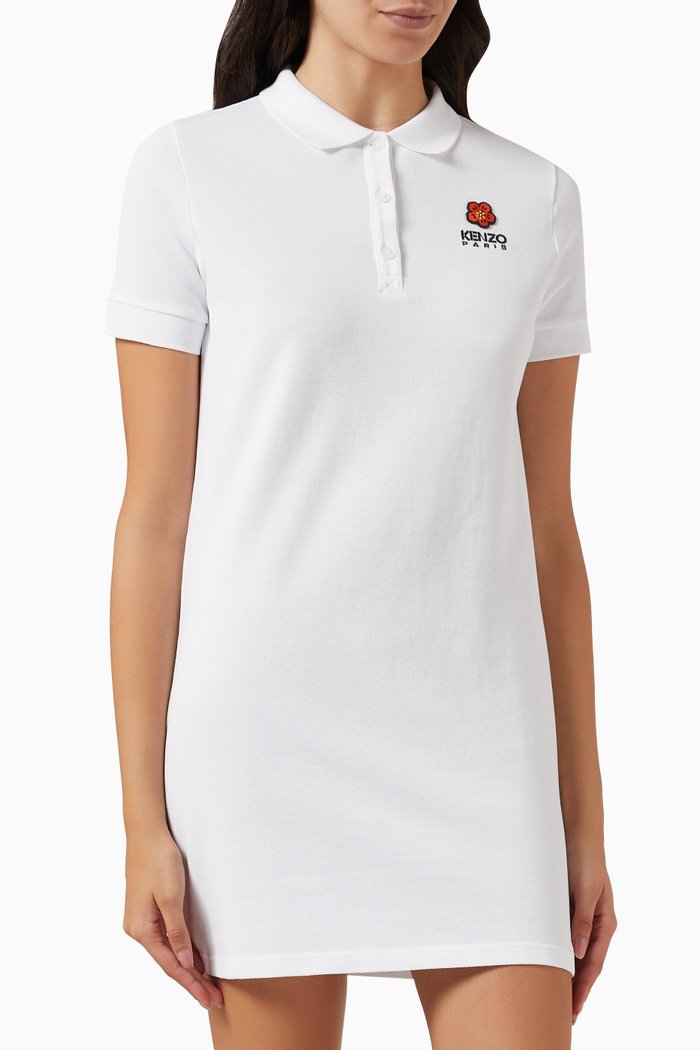 

Polo Mini Dress in Cotton, White