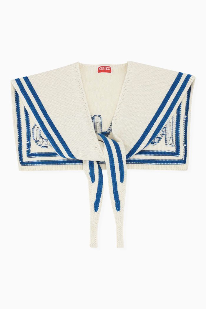

Kenzo Sailor Neck-tie Accessory in Cotton knit, Black
