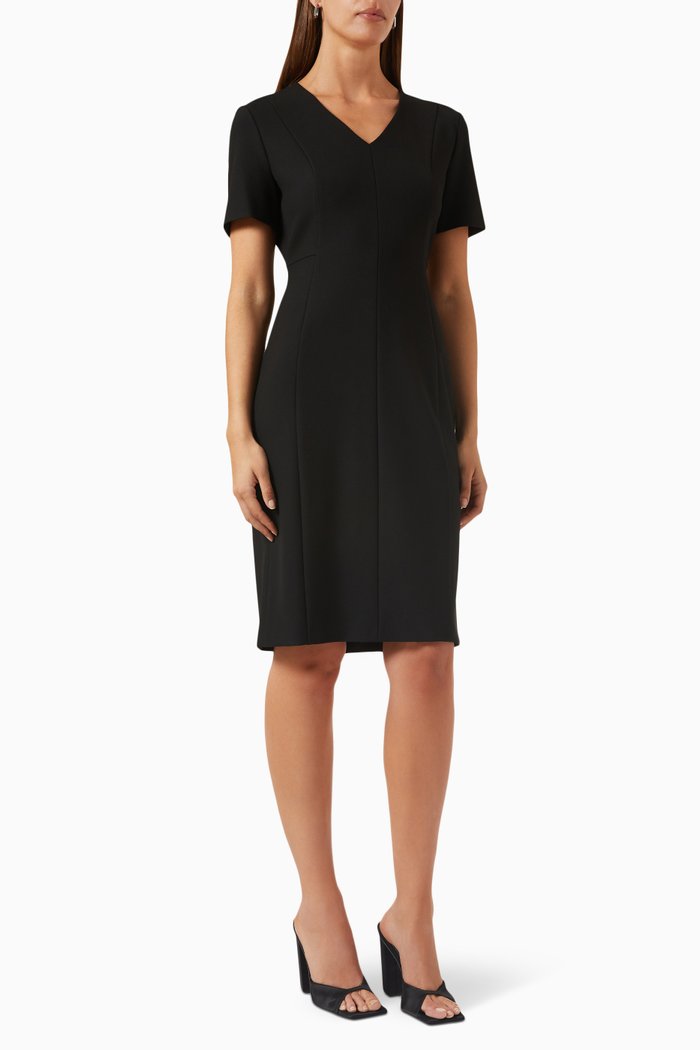 

Damaisa Sheath Dress in Viscose-blend, Black