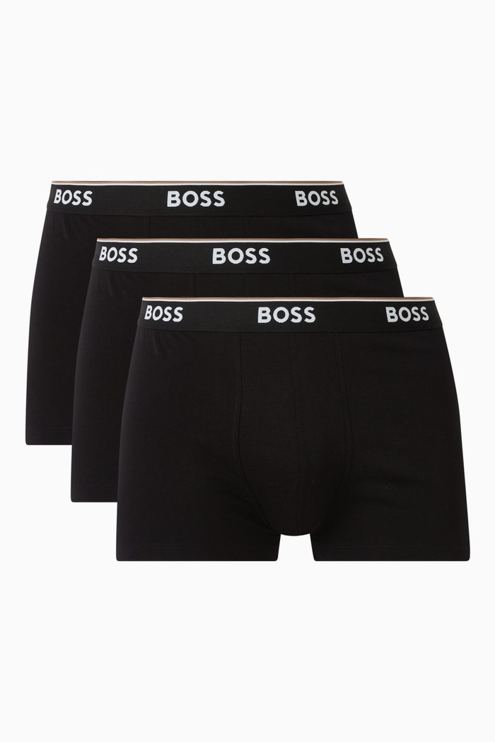 

Power Trunks in Cotton Stretch, Set of 3, Black