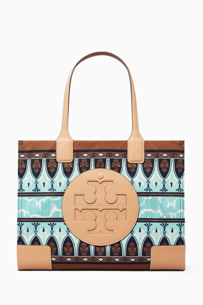 

Small Ella Printed Tote Bag in Recycled Polyester, Black