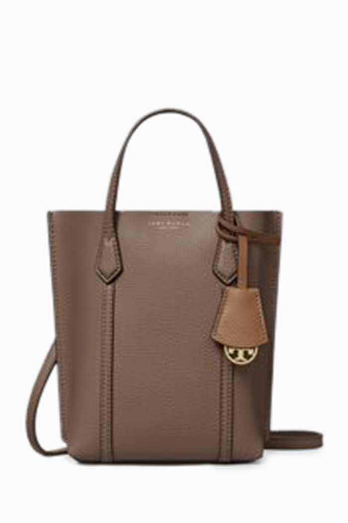 

Mini Perry Tote Bag in Leather, Brown