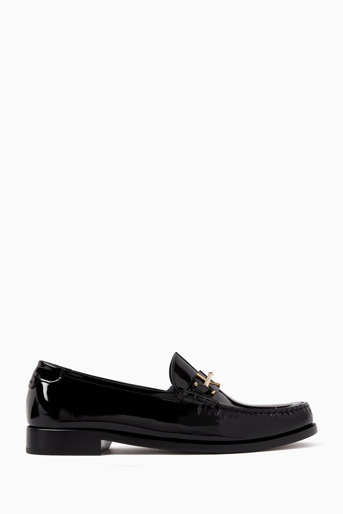 

Le Loafer Penny Slippers in Patent Leather, Black