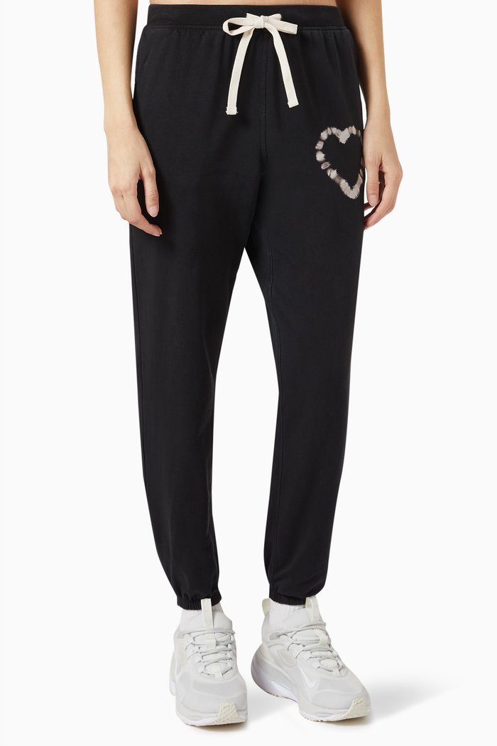 

Parker Heart Sweatpants in Cotton-blend, Black