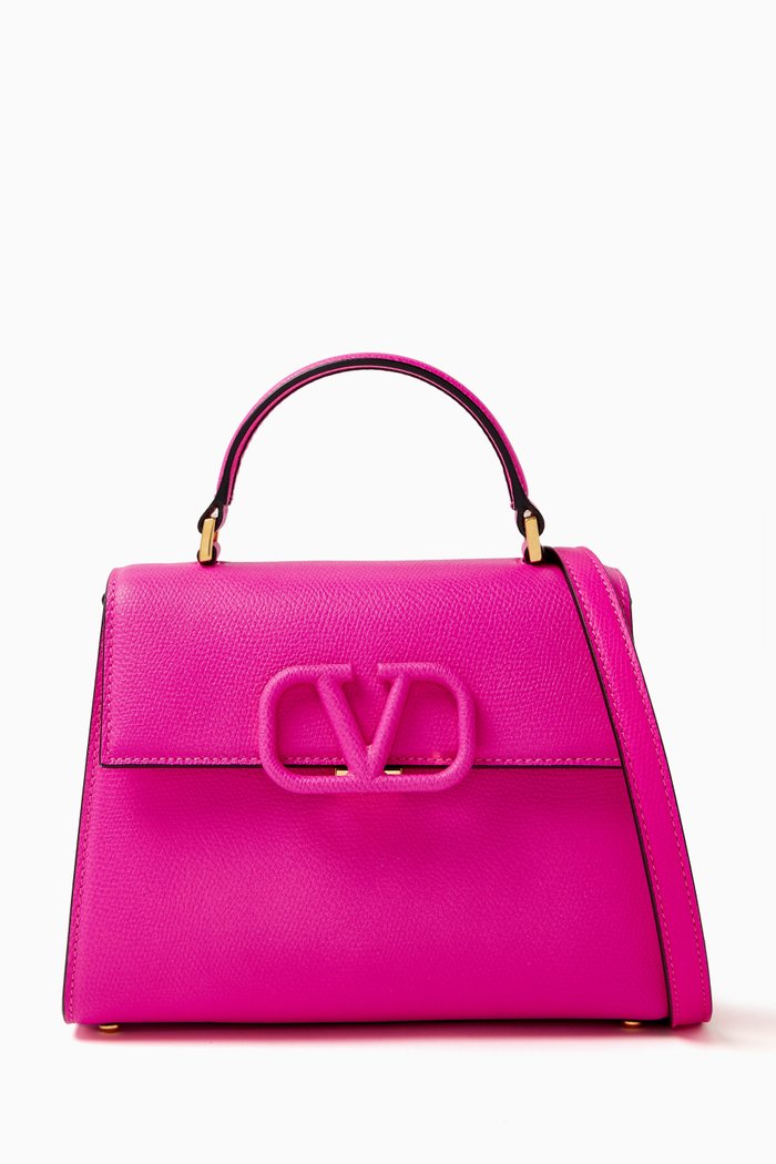 

Valentino Garavani VSLING Small Bag in Grainy Calfskin, Pink