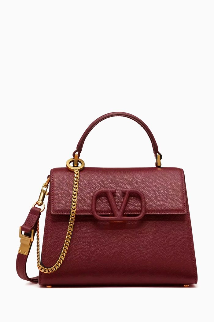 

Valentino Garavani VSLING Small Bag in Grainy Calfskin, Red